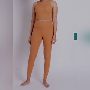 Girlfriend Collective 2 Leggings Size M  Orange,Green